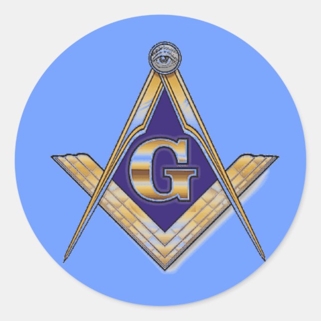 Square and Compass Sticker (Front)