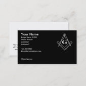 Square and Compass with All Seeing Eye Business Card (Front/Back)