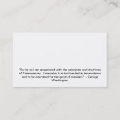 Square and Compass with All Seeing Eye Business Card (Back)