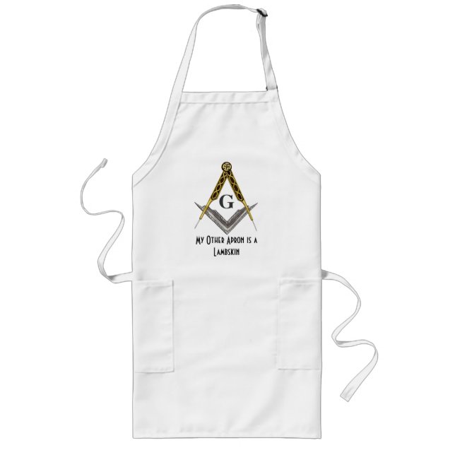 Square and Compass with All Seeing Eye Long Apron (Front)