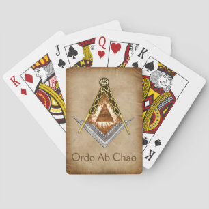 Square and Compass with All Seeing Eye Poker Cards
