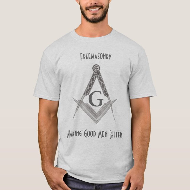 Square and Compass with All Seeing Eye T-Shirt (Front)