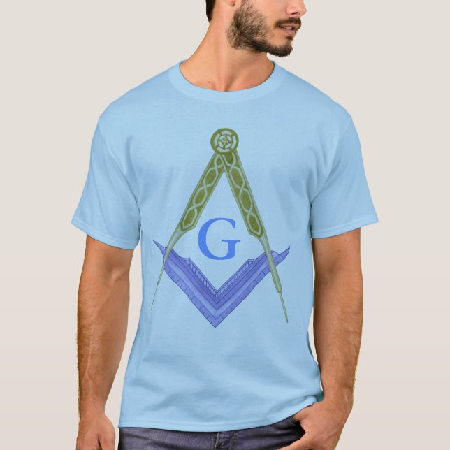 Square and Compass with All Seeing Eye T-Shirt (Front)