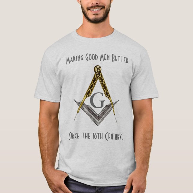 Square and Compass with All Seeing Eye T-Shirt (Front)
