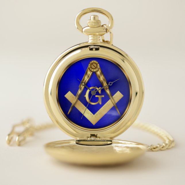 Square and Compasses pocket watch  (Inside)