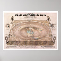 "Square and Stationary" Flat Earth Map