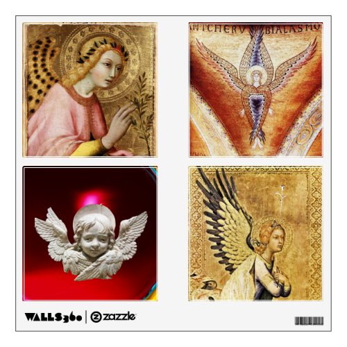 SQUARE ANGELS AND NATIVITY CHRISTMAS COLLECTION WALL STICKER