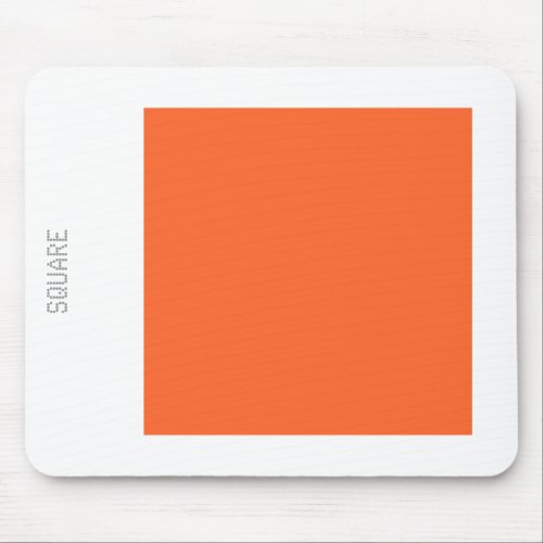 Square _ Autumn Orange and White Mouse Pad