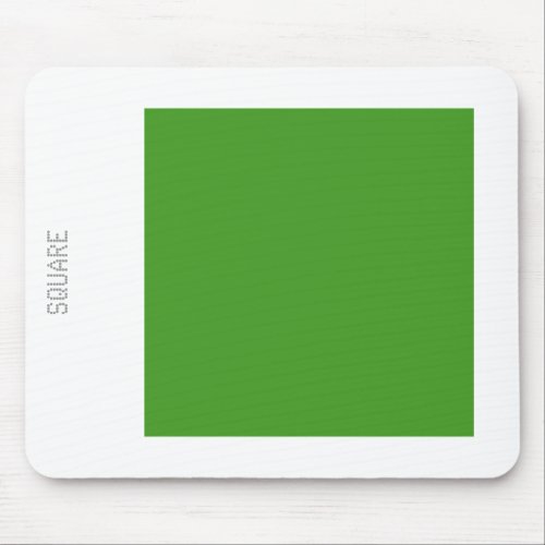 Square _ Avocado Green and White Mouse Pad