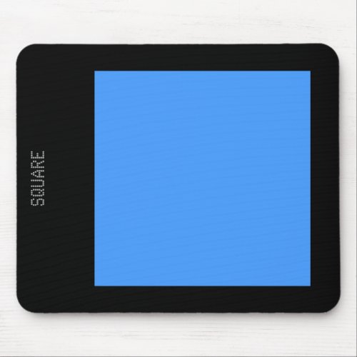 Square _ Baby Blue and Black Mouse Pad