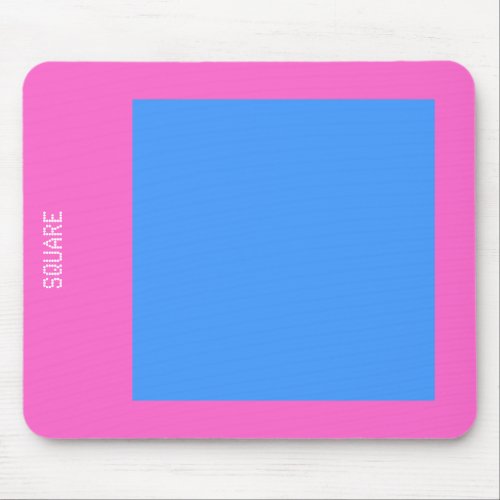 Square _ Baby Blue and Pink Mouse Pad