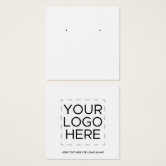 White Plain Simple Custom Earring Card