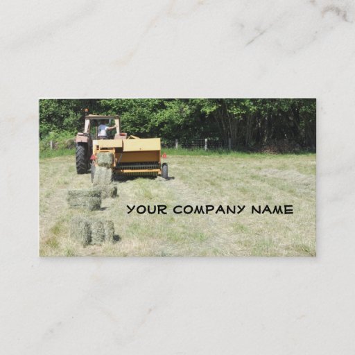 Customizable Square baler business card