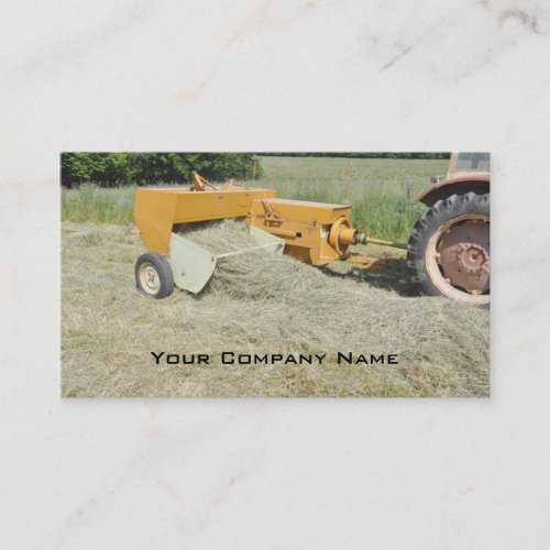 Square baler business card