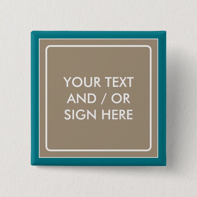 Square Banner stone + your backg. & ideas Button (Front)