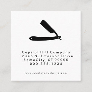 square barber razor appointment reminder card