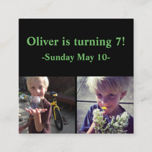 Square birthday invitations (pack of 100)