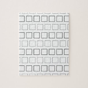 Square Black and White Minimalist Pattern Jigsaw Puzzle