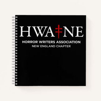 Square Black HWA-NE notebook for events 6/25