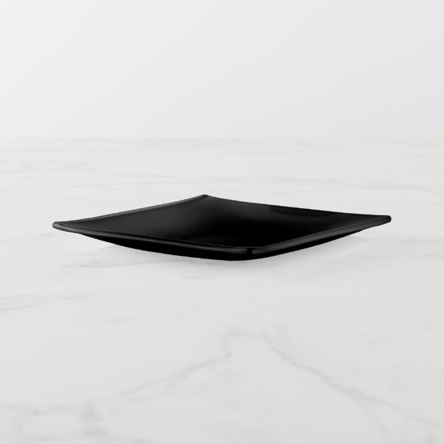 Square Black Trinket Tray (Angled)