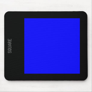Square - Blue and Black Mouse Pad