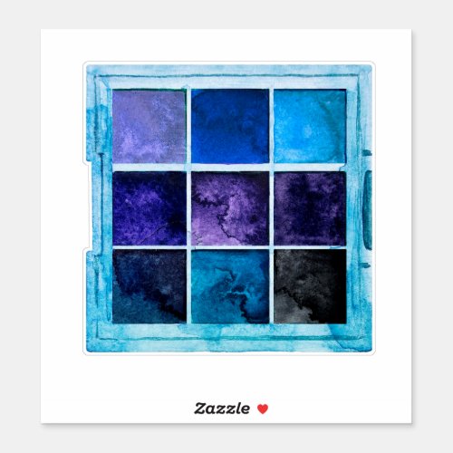 Square blue shadow  sticker