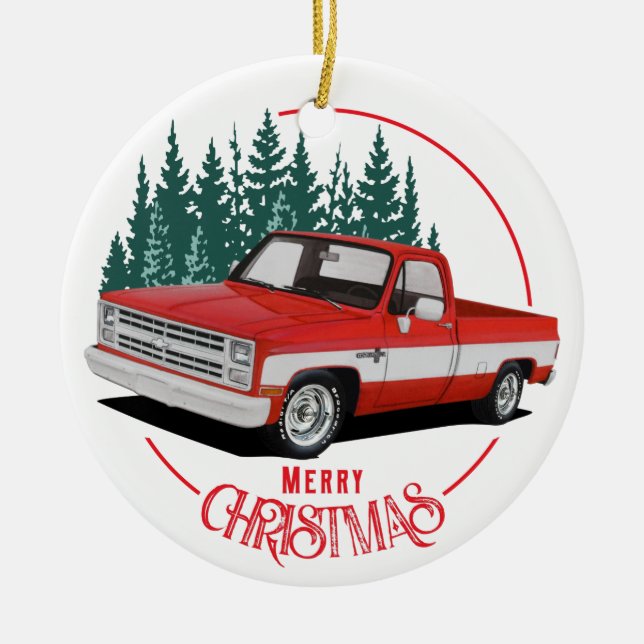 Square Body Holidays Ceramic Ornament (Front)