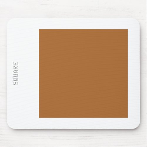 Square _ Brown on White Mouse Pad