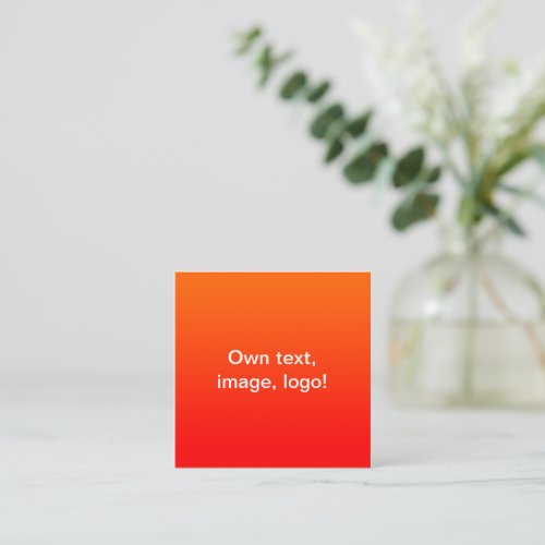Square Business Cards Orange_Red