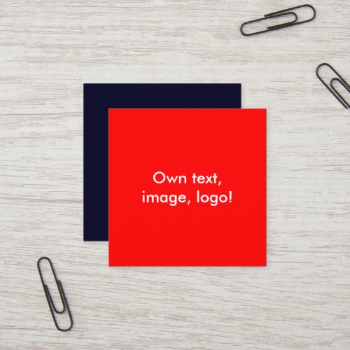 Square Business Cards Red_Dark Blue