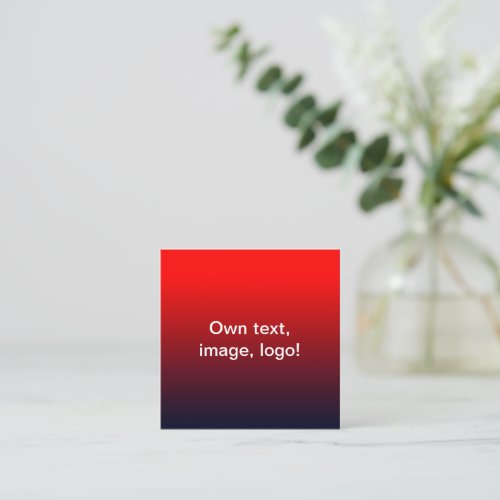 Square Business Cards Red_Dark Blue