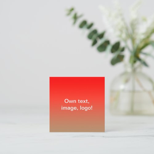 Square Business Cards Red_Gold tone