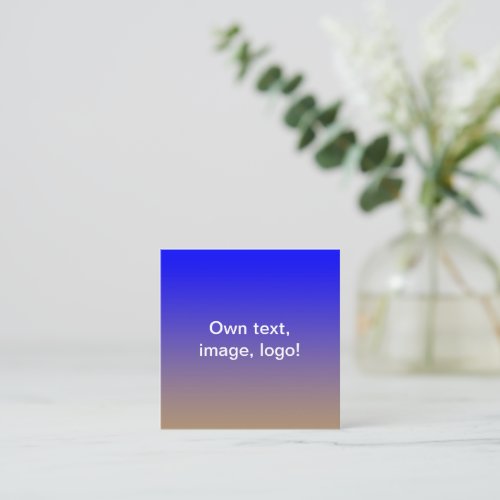 Square Business Cards Royal Blue _ Gold tone