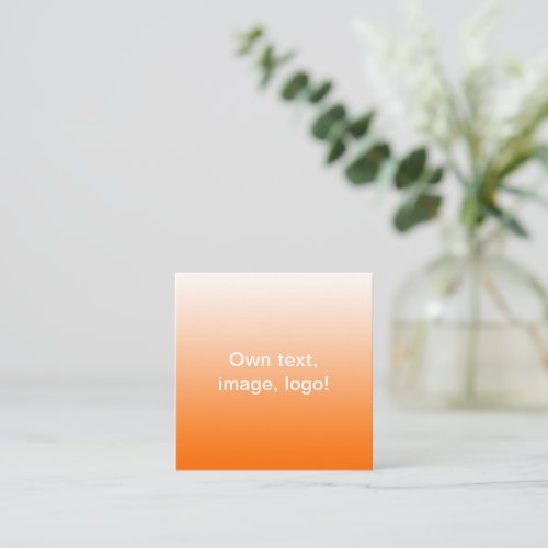 Square Business Cards White_Orange