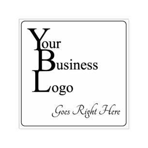 Square Business Logo Image Self-inking Stamp