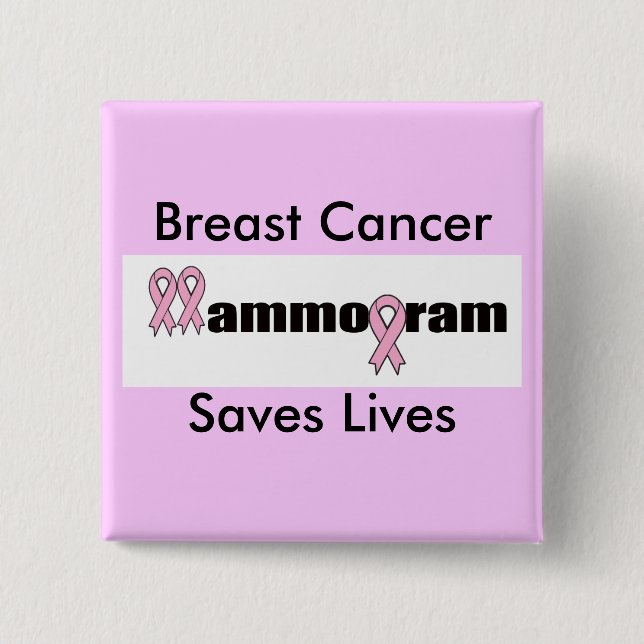 Square Button - Breast Cancer Mammogram (Front)