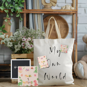 Square Button Cute Dinosaur World