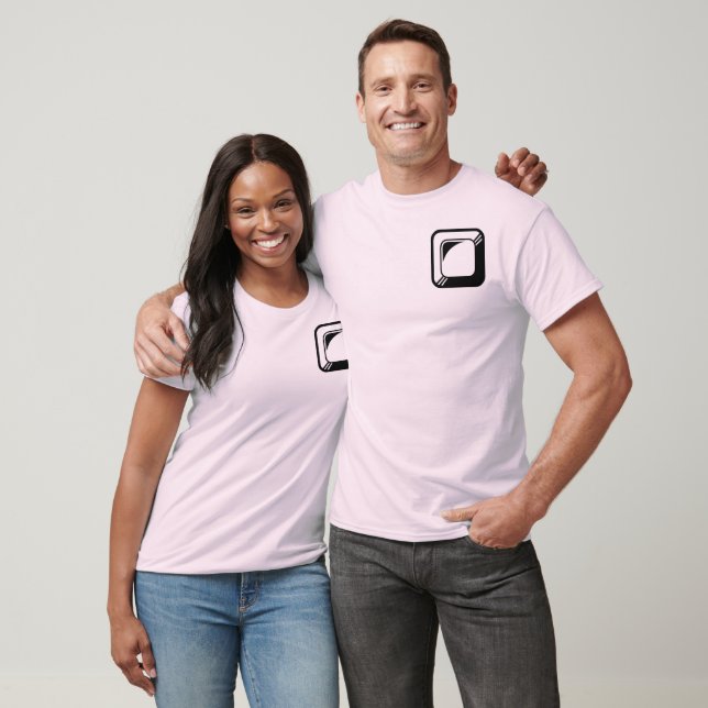 Square Button Design Template T-Shirt (Unisex)