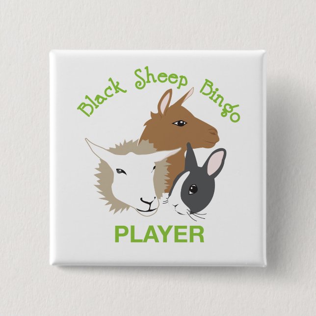 Square Button; Player Pinback Button (Front)