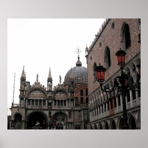 Square  Cathedral Basilica of St Mark Poster