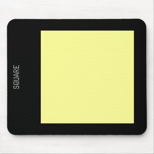 Square _ Chalk Yellow and Black Mouse Pad