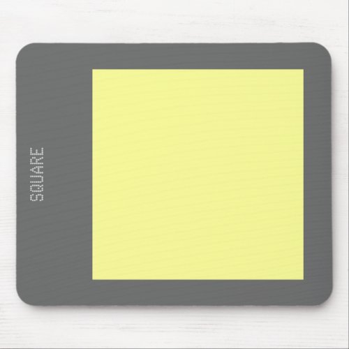 Square _ Chalk Yellow and Gray Mouse Pad