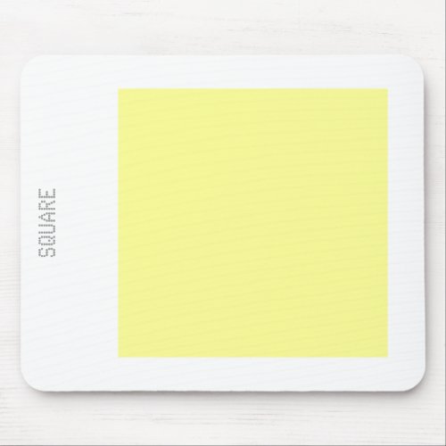 Square _ Chalk Yellow and White Mouse Pad
