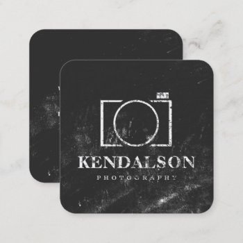 Square Chalkboard Photography Square Business Card by SublimeStationery at Zazzle