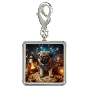 Square Charm, Silver Plated Charm