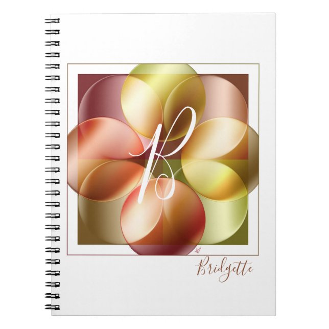 Square Circles Monogram Notebook (Front)
