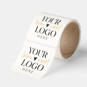 Square Clear 3" Sticker Roll With Business Logo