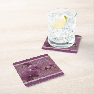 Square coaster vintage floral
