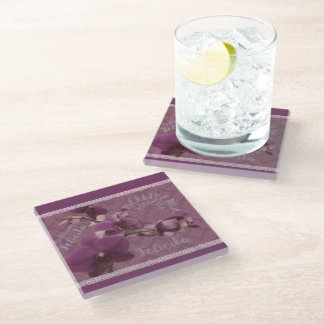 Square coaster vintage floral