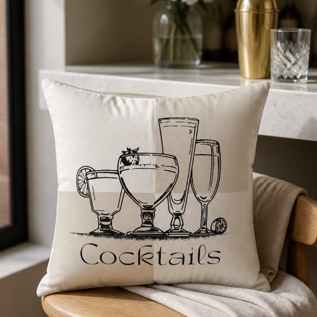 Square Cocktails Pillow (Creator Uploaded)
